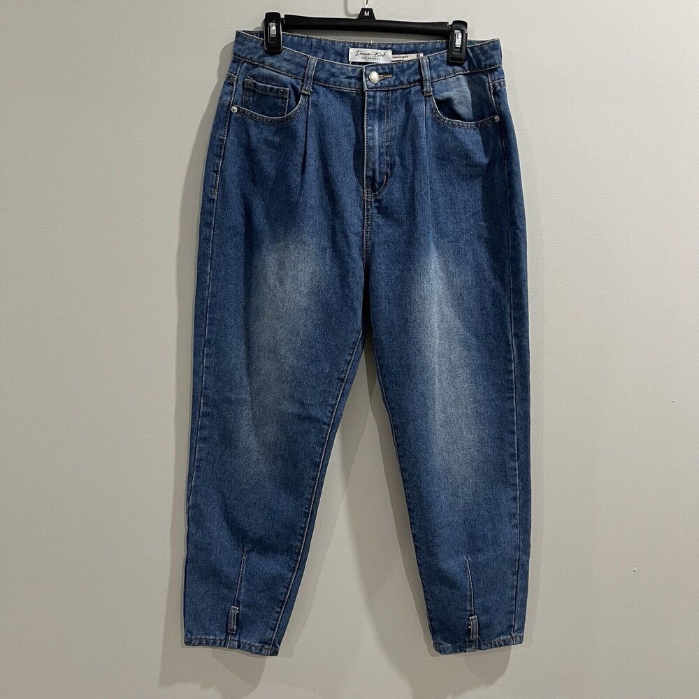 Denim Blvd Los Angeles Women Size 11‎ Mom Jeans Blue Inseam 26" High-Rise Denim